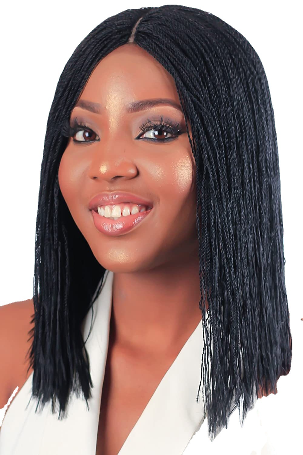 非洲辫子假发 欧美假发女士短直发机制整顶化纤头套box braid wig