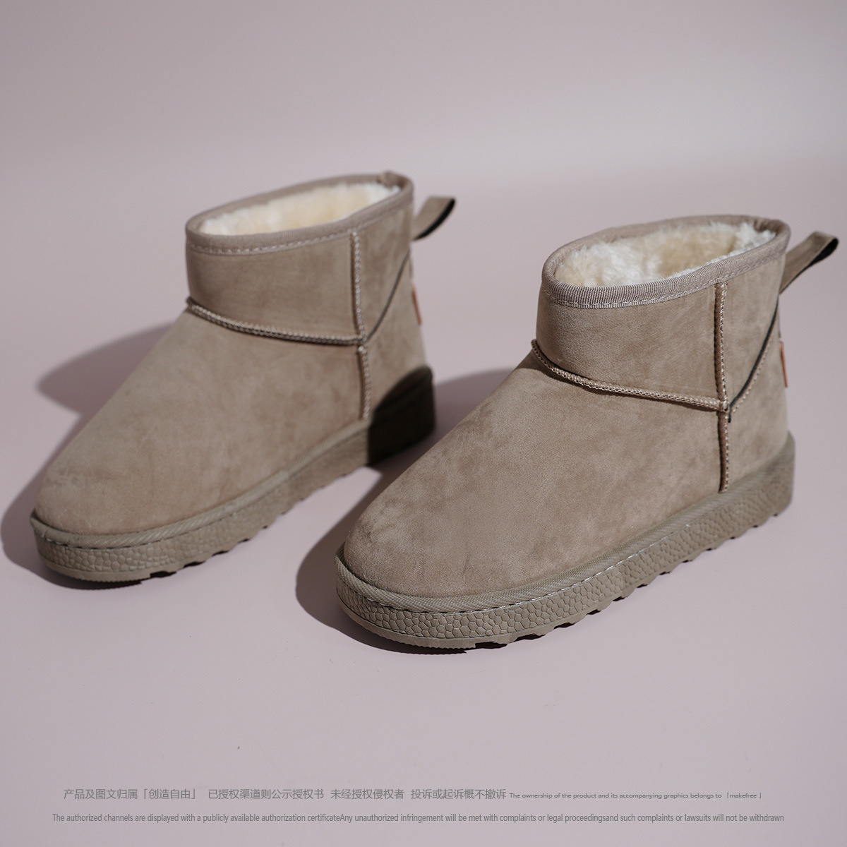 a1386雪地靴女新款冬季加绒保暖棉鞋女鞋子皮面防水防滑-阿里巴巴