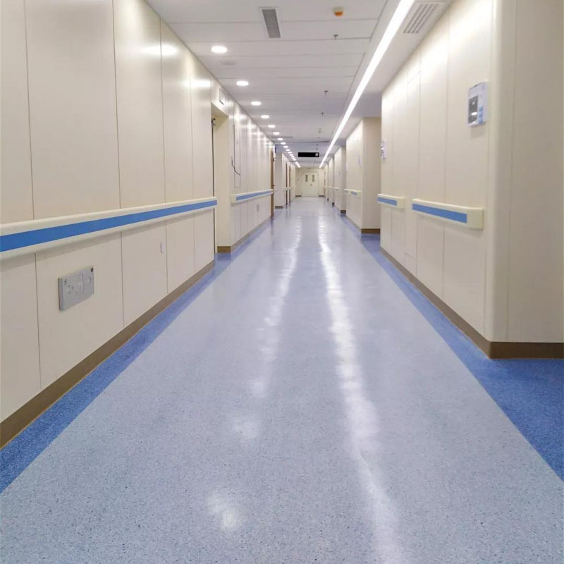 洁福野心pvc塑胶地板 净化室耐磨地板胶 实验室医院耐酸碱地胶