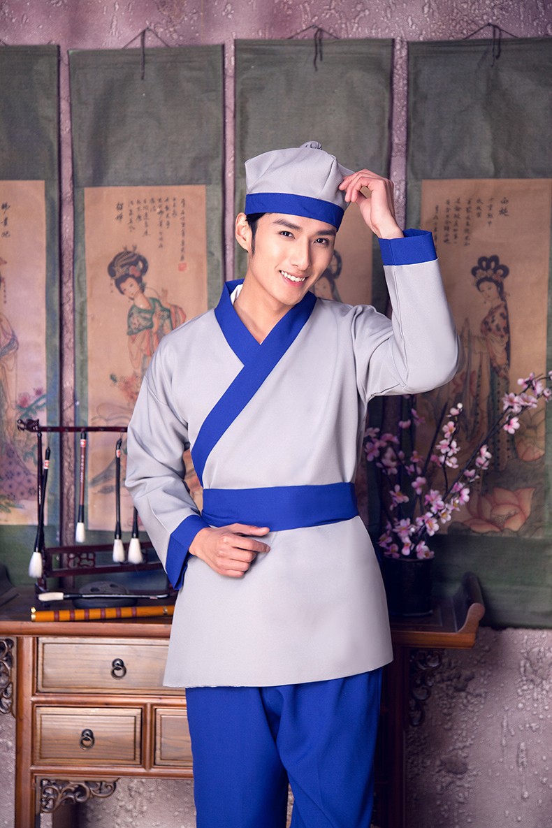 成人古装汉服店小二服装古代话剧家丁佣人茶楼酒店跑堂工作演出服
