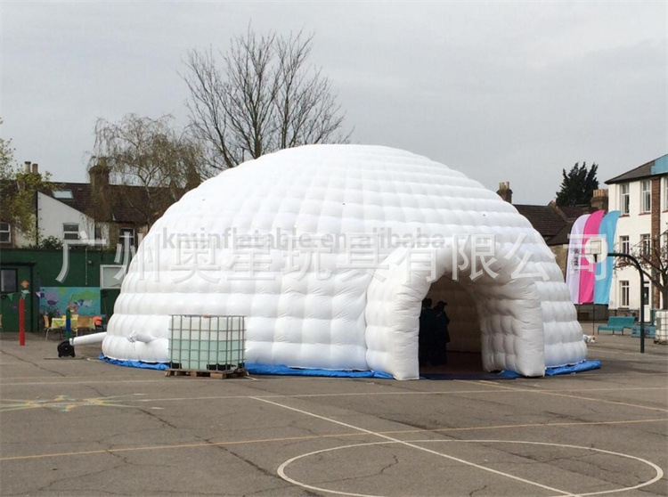 外贸出口户外大型移动式充气蒙古包帐篷冰屋房子气模广告宣传道具