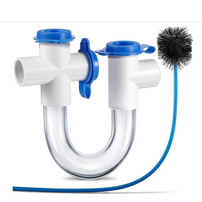 3/4 英寸(约 1.9 厘米)标准冷凝陷阱,带清洁刷,PVC U 型陷阱