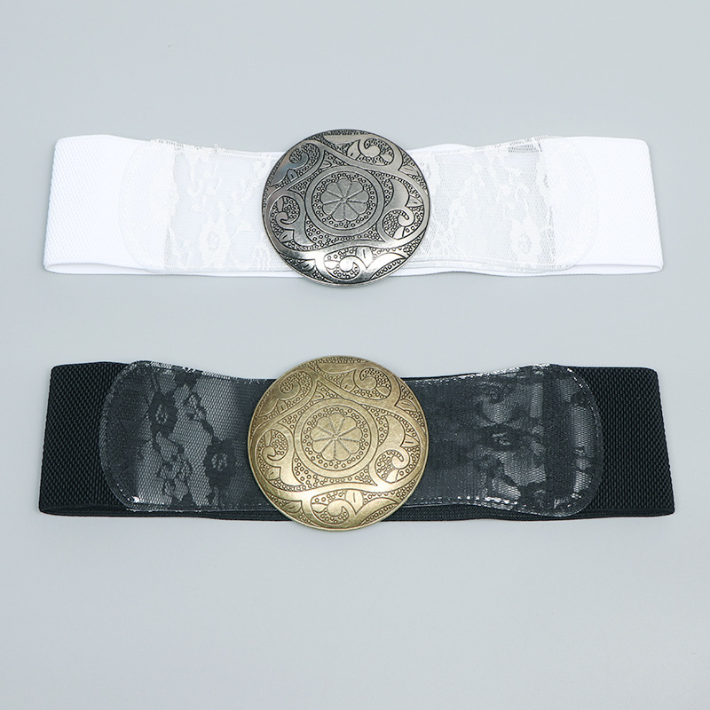 松紧腰带女配裙子时尚百搭弹力宽腰封黑色装饰裙带大衣外搭皮带