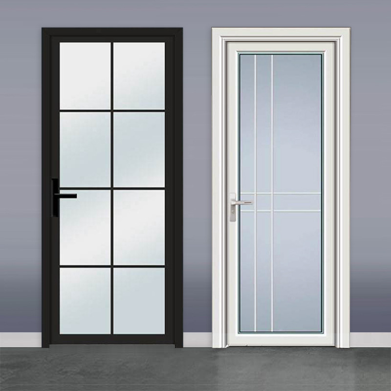 卫生间玻璃门厕所铝合金门简约浴室洗手间门极窄框超白玻璃门