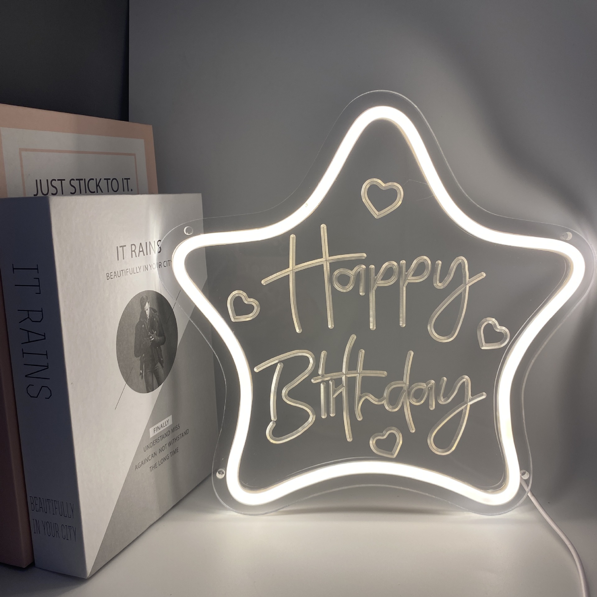 Amazon Led Neon Light Happy Birthday Letter Luminous Modeling Light Birthday Party Decoration Atmosphere