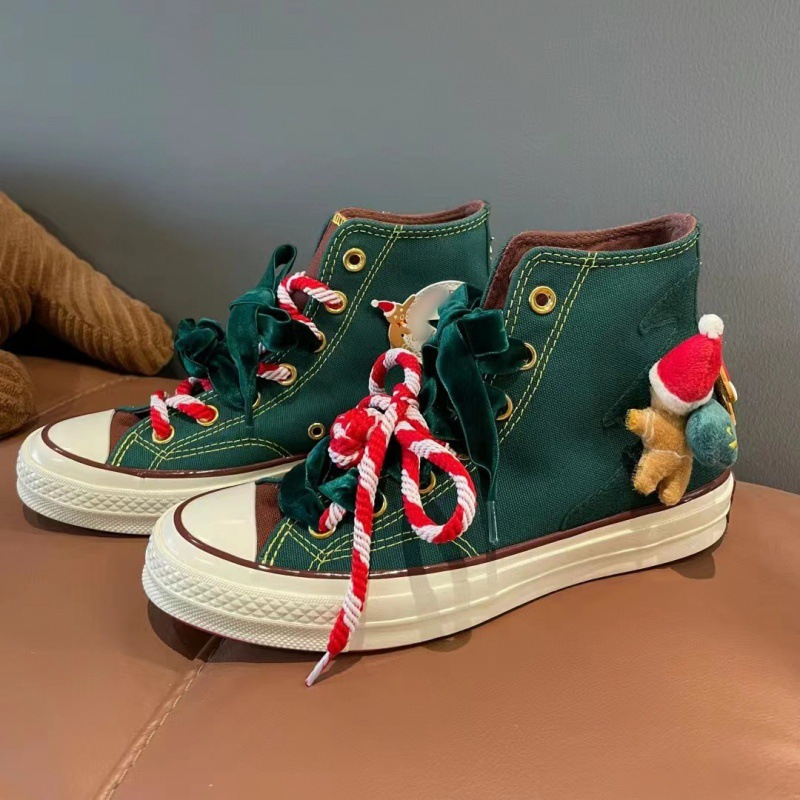 莆田鞋美奇匡威新款1970s圣诞节限定麋鹿姜饼人男女情侣帆布鞋