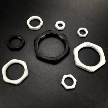 塑料六角螺母m20锁母m12*1.5尼龙锁紧螺母并帽m16/25/32紧固螺丝