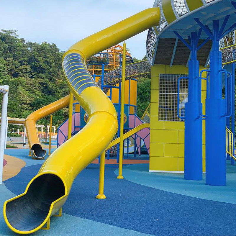 半透明螺旋滑梯不锈钢组合螺旋滑梯公园无动力游乐设备厂家可定做