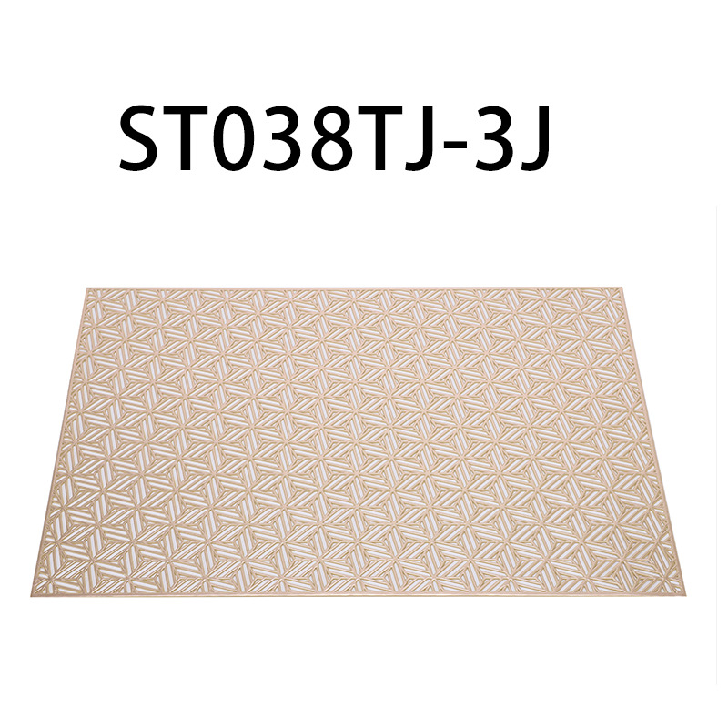 Nordic PVC Placemat Creative Square Hollow Heat Proof Mat Hotel Restaurant Non-Slip Coffee Cup Mat Simple Table Mat