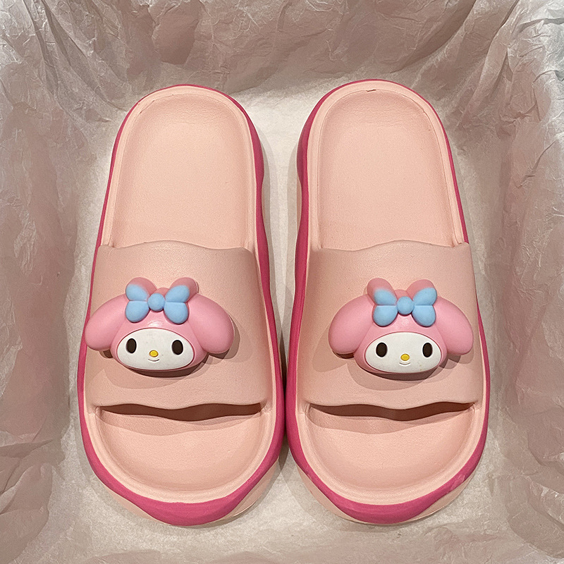 新款拖鞋女夏季外穿踩屎感室内家居防滑女生凉拖可爱美乐蒂-阿里巴巴