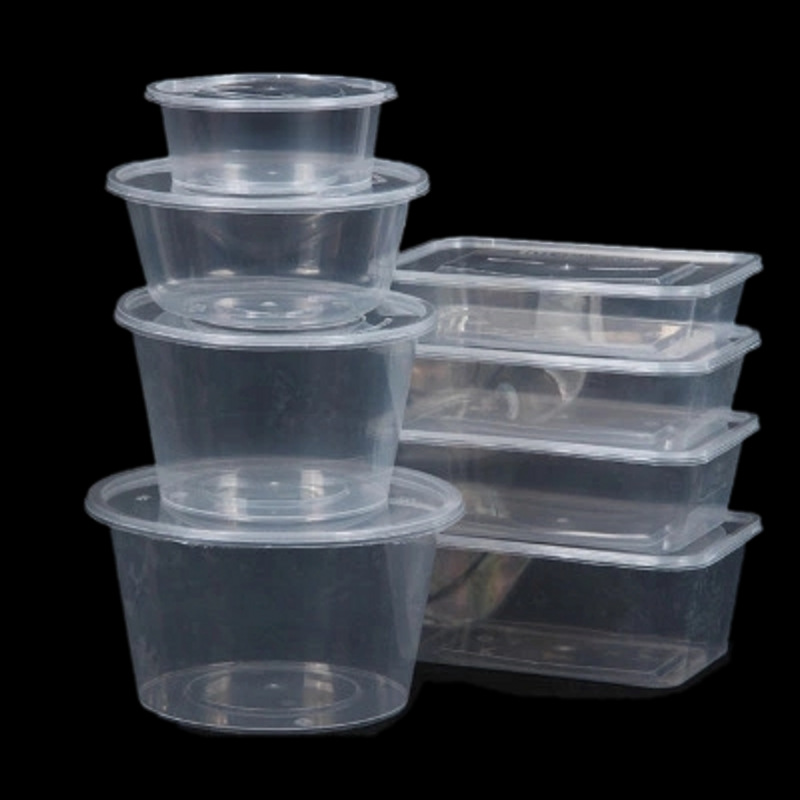 round 1000ml disposable lunch box bento box takeaway packing box pp food container thickened rectangular box round soup bowl