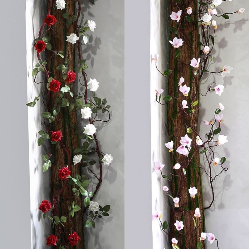 藤枝消防管道下水管道树干树杆房顶栅栏仿真树皮管道装饰包装