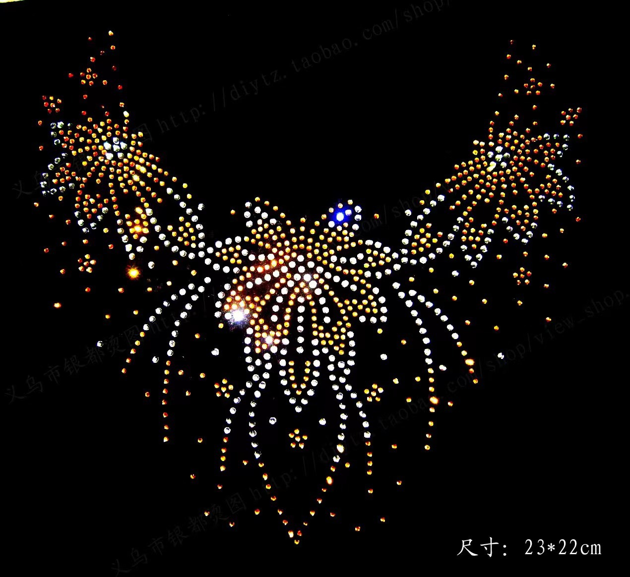 烫钻领子辅料 烫钻领口 烫图服装装饰辅料贴片烫钻服装 烫珠辅料