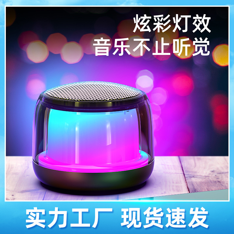 Desk Alarm Clock Bluetooth Wireless Stereo Mini Led Mirror Digital Clock Mobile Phone Speaker Gift Stereo Sound Effect