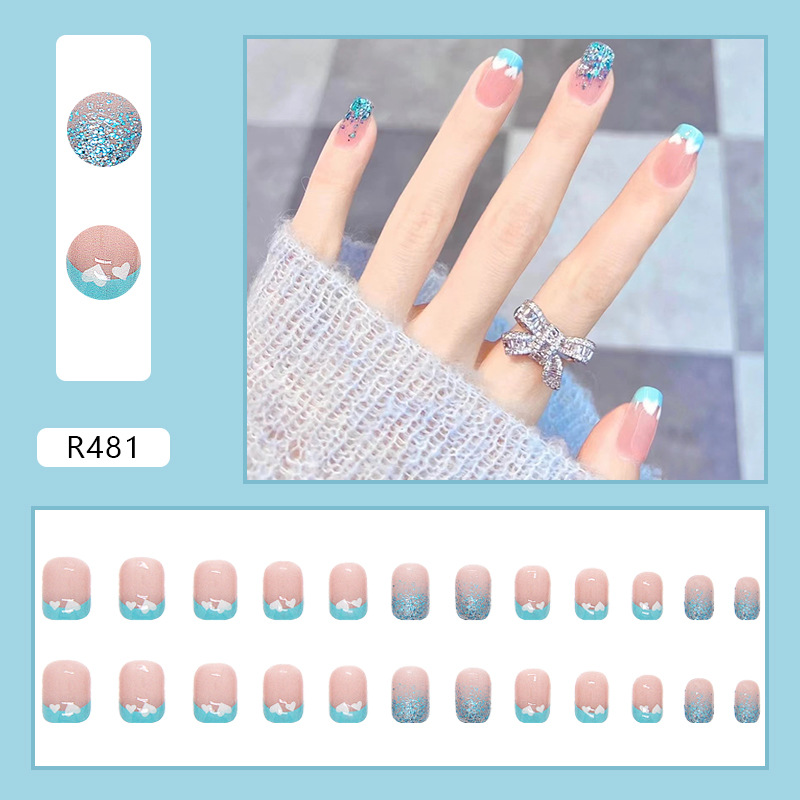 Nail Stickers One Second Wearable Nail Sticker Wear Armor Nail Stickers Pure Desire Gradient Simple New Elegant