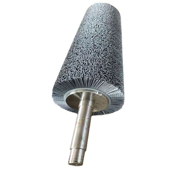 缠绕式弹簧刷辊钢丝刷供应镀铜丝刷辊 除锈打磨刷辊磨料丝拉丝辊