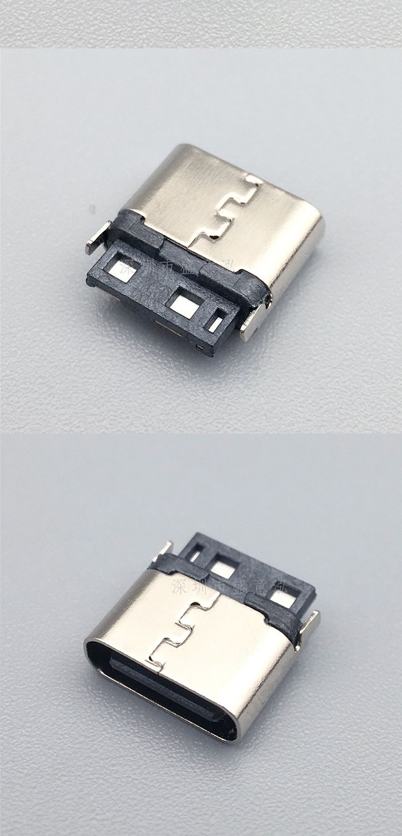 type-c 2pin焊线式母座简易式2p快充充电usb type c焊线接口插座