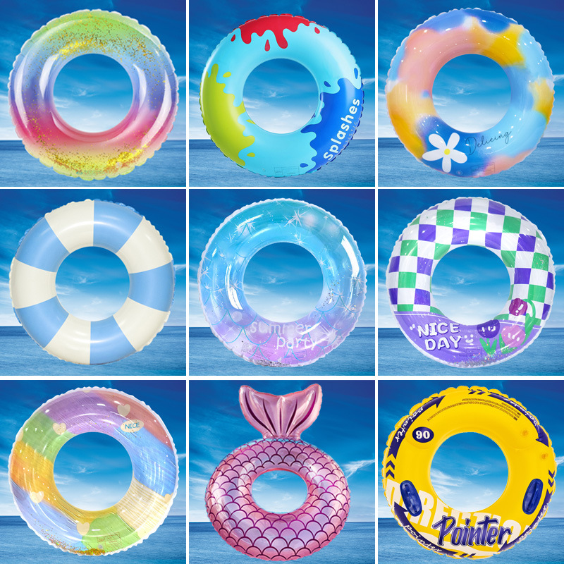 New Children's Swimming Ring Thickened Outdoor Inflatable Float Water Wing Internet Celebrity Life Buoy Underarm Swimming Ring Swim Ring Wholesale