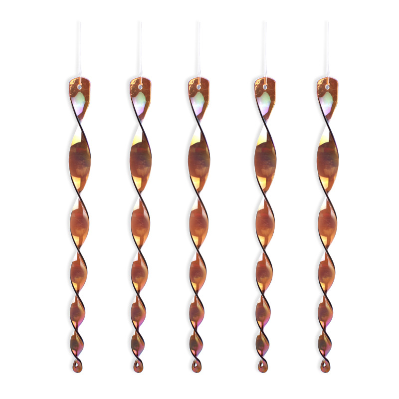 厂家现货风转螺旋咖色驱鸟棒外贸跨境分销可园林驱鸟鸟棒产品采购价格