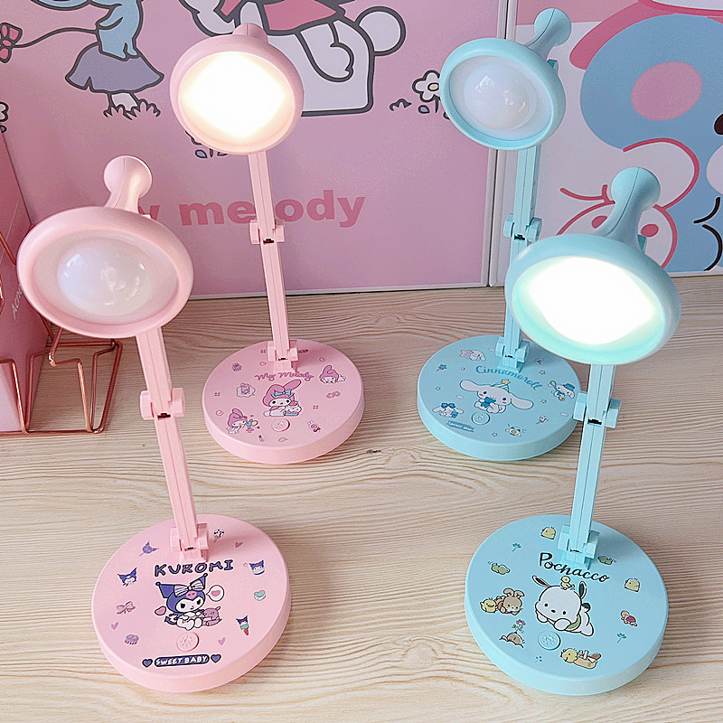 Cartoon Cute Sanrio Table Lamp Learning Table Lamp Led Foldable Usb Children Reading Eye-Protection Lamp