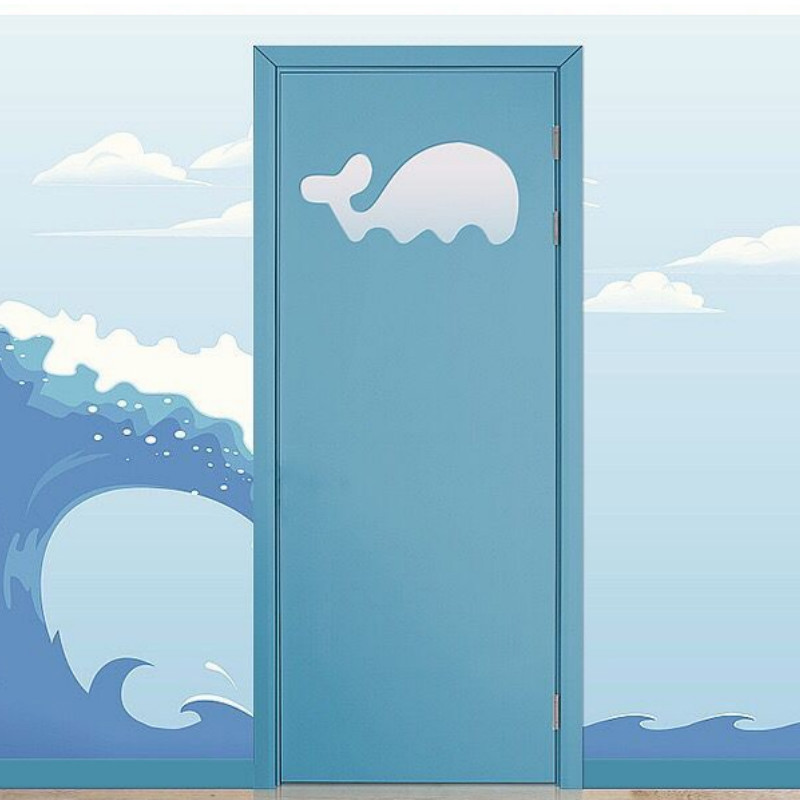 幼儿园教室木门定做卡通室内卧室门家用工程儿童免烤漆套装门