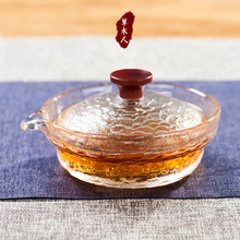 日式玻璃盖碗茶杯茶具套装 锤纹茶碗功夫茶具 整套手抓茶壶泡茶器