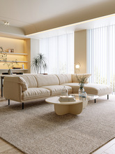 意式极简耐磨纳米科技布艺沙发客厅小户型卡座奶油风三四人位沙发