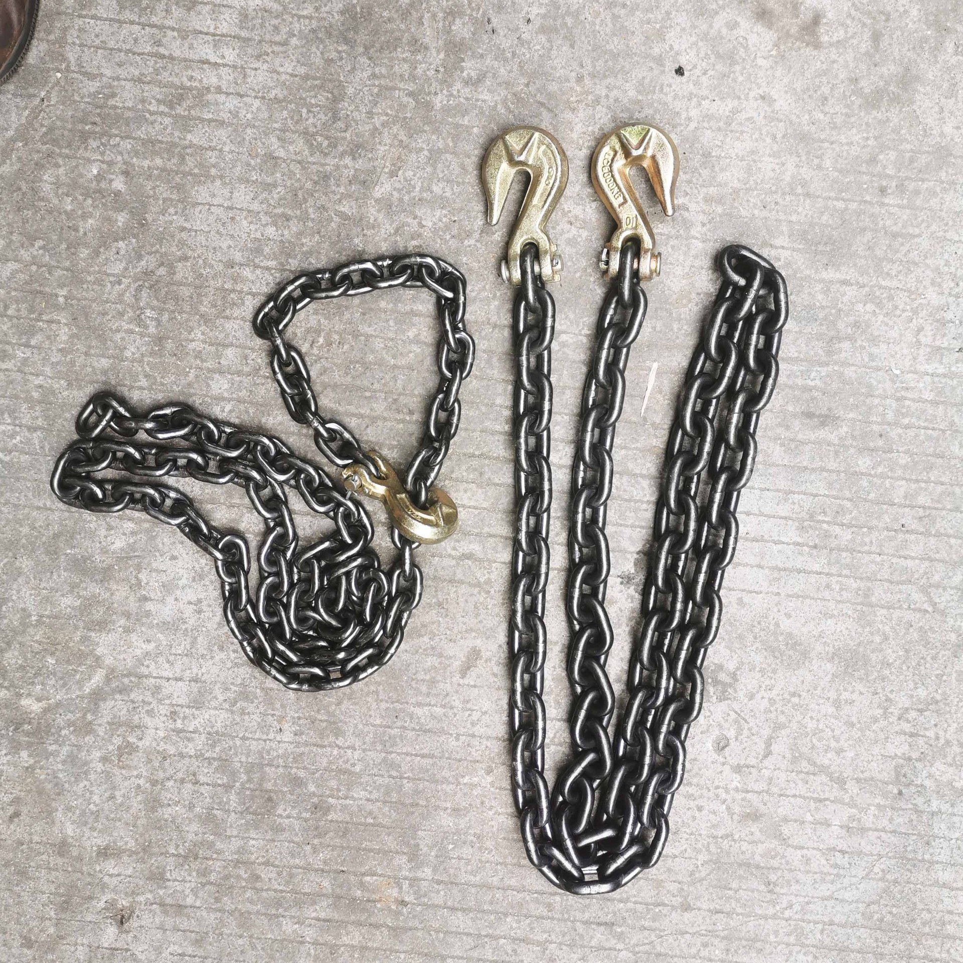 捆绑链条飞机链吊具爪钩起重链吊索具羊角抓钩吊钩弯钩叉车卡链勾