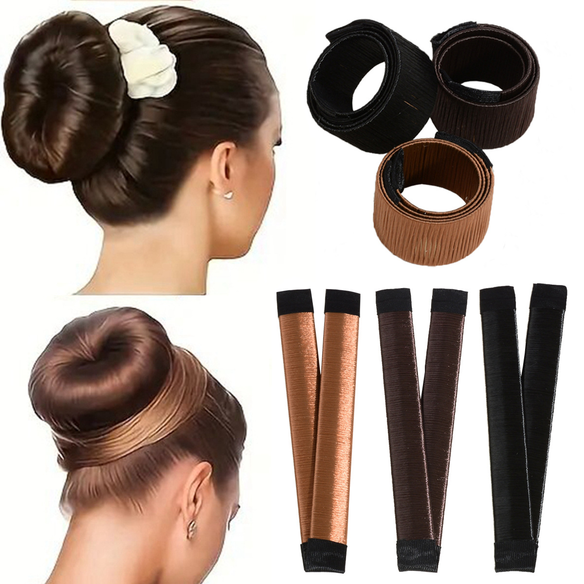 盘发器丸子头造型