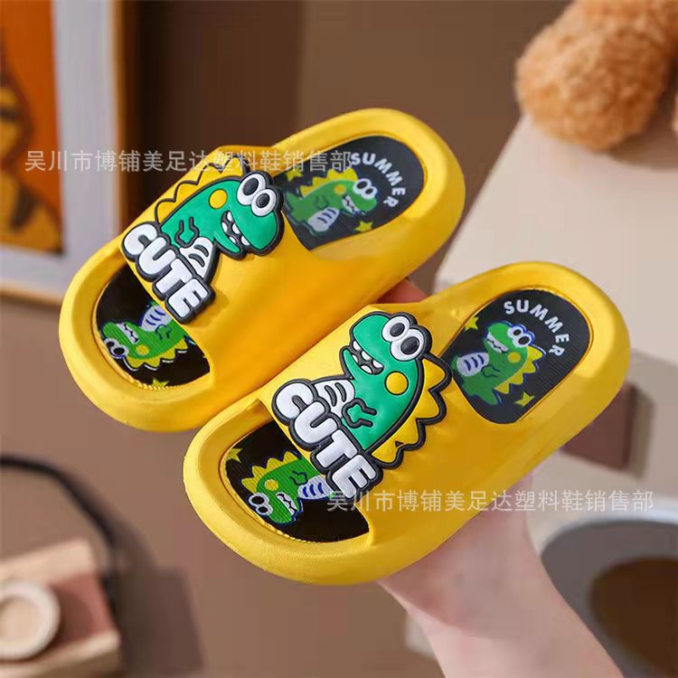 Boy Slippers Summer Children's Cartoon Cute Non-Slip Thick Bottom Soft Bottom Indoor Shoes Baby Boy Slippers Spring and Summer