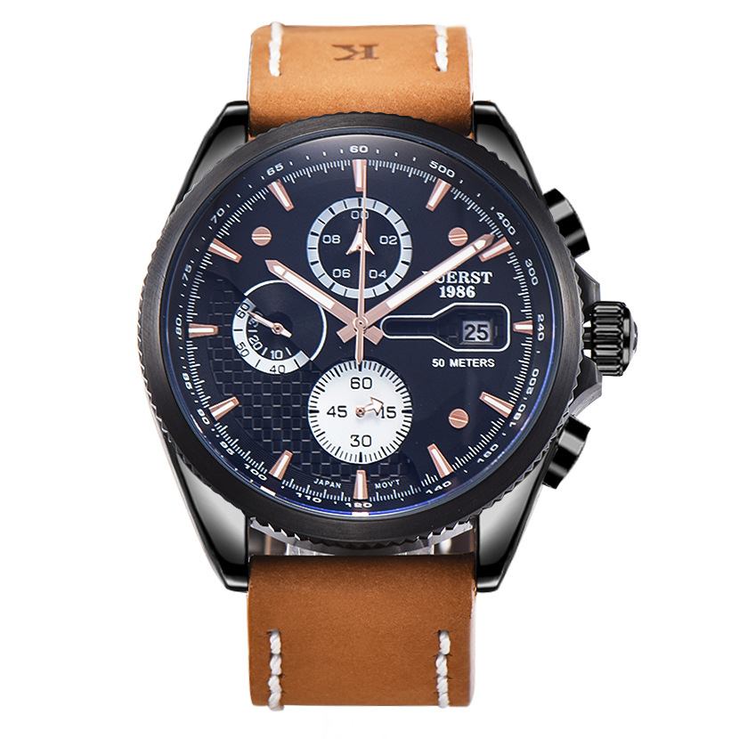 瑞士注册品牌kuerst酷尔时顿大表盘男士石英手表网红带货工厂直营