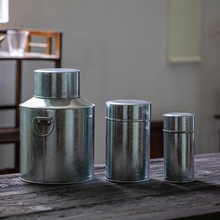 白铁皮茶叶罐茶米罐装茶潮州传统复古老茶罐单枞茶桶储存茶室通用