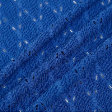 针织经编涤纶提花皱布 时尚女装服装面料 洞洞提花弹力布