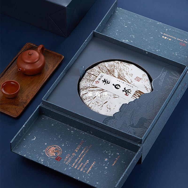 高档福鼎白茶饼包装盒空礼盒357g普洱茶礼盒装老白茶通用茶饼空盒