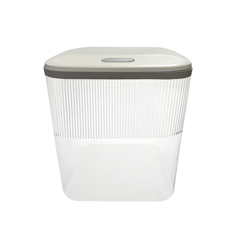 Seal Rice Bucket Household Insect-Proof Moisture-Proof Large Capacity Transparent Rice Storage Box Press Open Lid Grain Rice Bucket Storage Box