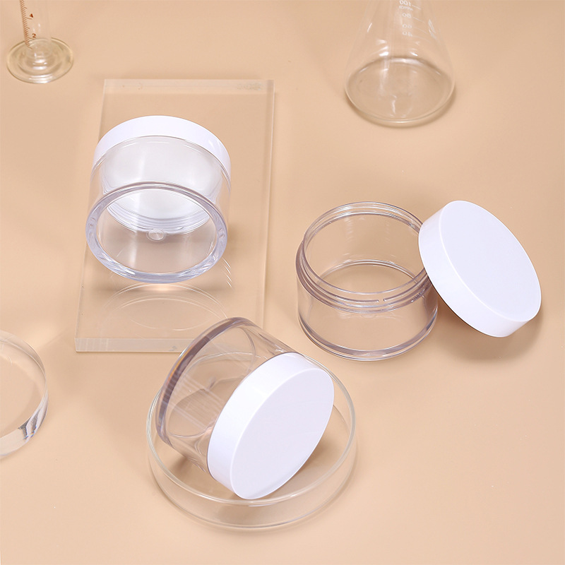 现货供应68牙67克透明广口瓶分装瓶眼膜面霜化妆品膏霜瓶塑料罐