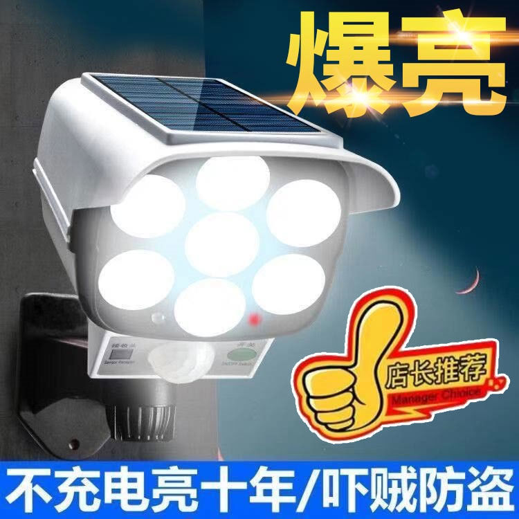 Solar Simulation Monitor Lamp Camera Lamp Induction Road Lamp Lighting Water-Proof LED Light Outdoor Courtyard Wall Lamp