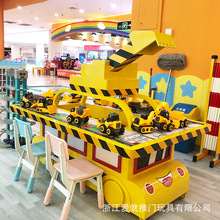 厂家直销百变机械工程积木儿童玩具工程车积木桌游乐设备体验桌