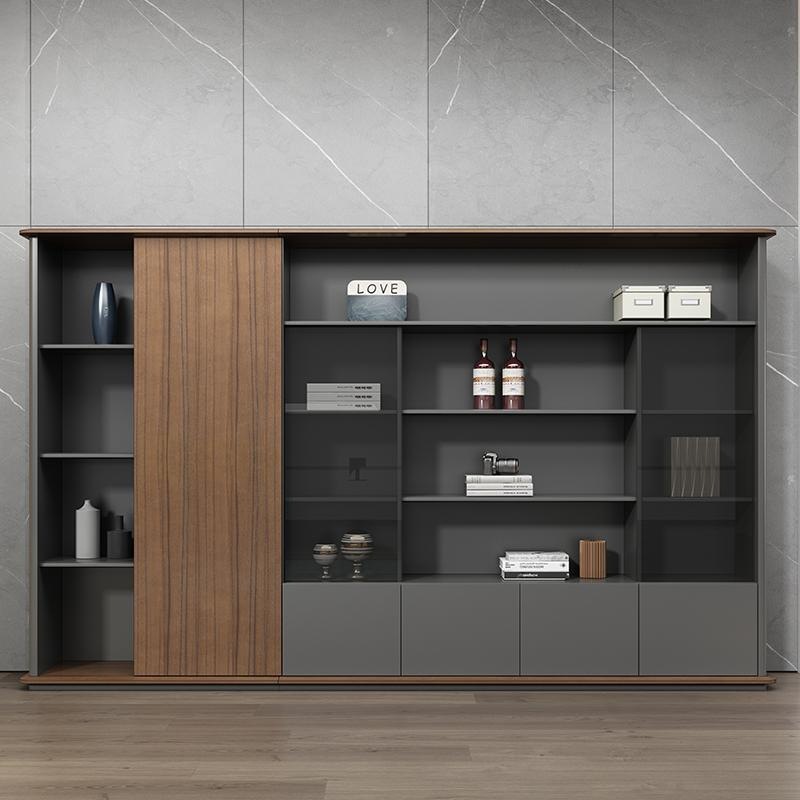 合肥迈亚烤漆文件柜资料柜落地背柜老板桌书柜组合搭配简约现代办