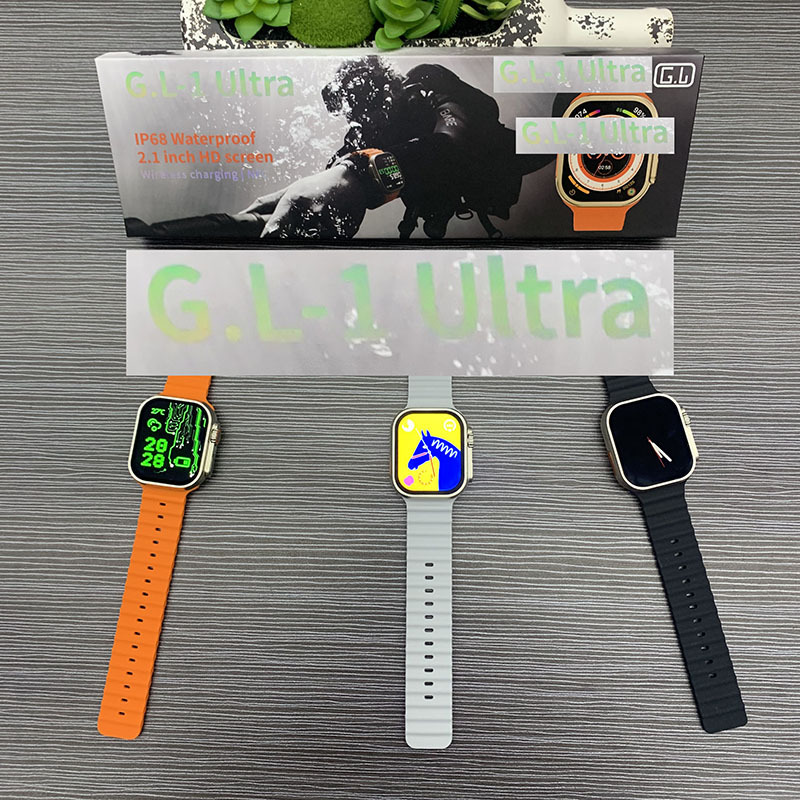 GL-1 Ultra Huaqiang North S8 Real Screw Fastener Nfc Wireless Charger Genuine Rate Waterproof Hd Smart Watch