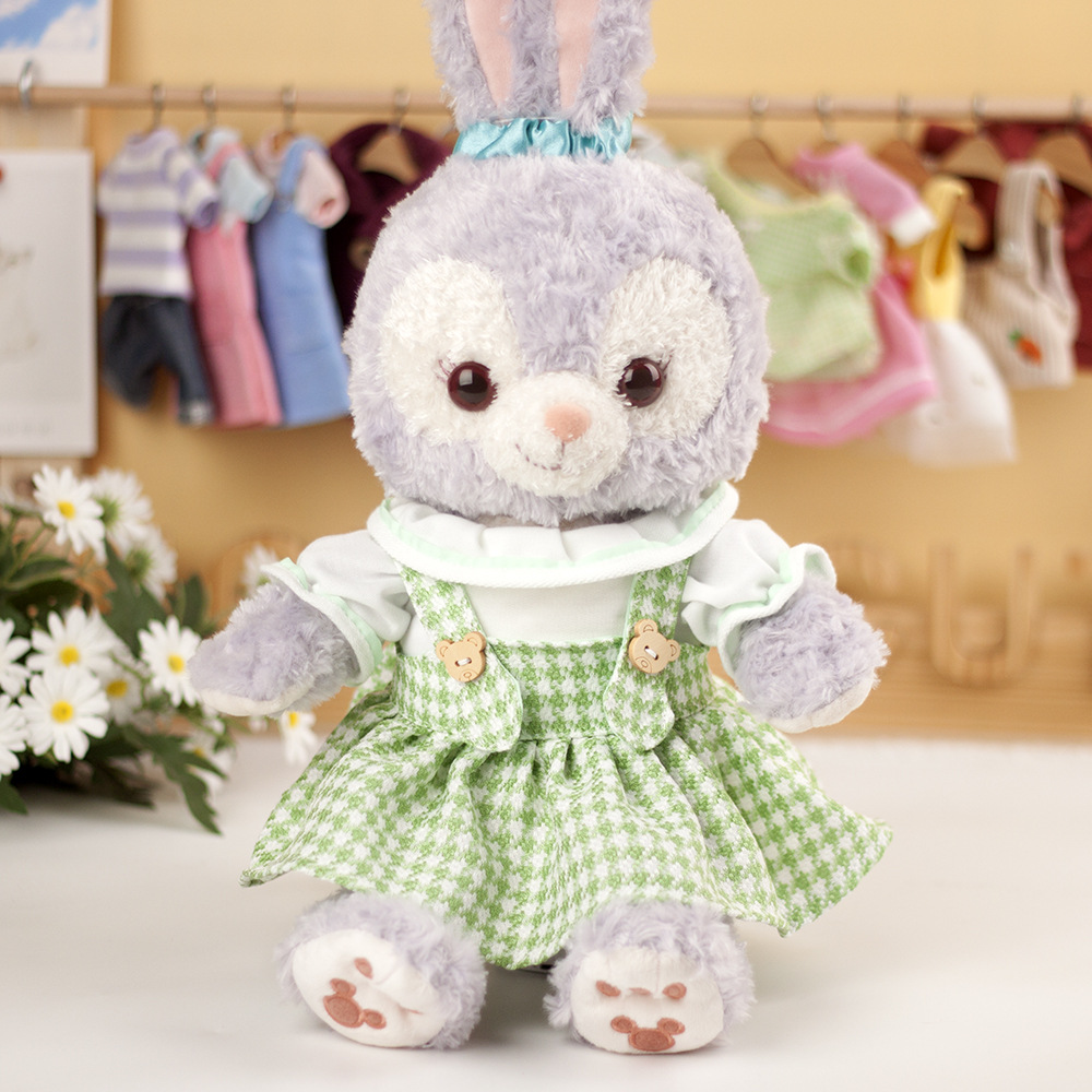 星黛露娃衣秋冬小熊木扣背带裙stella芭蕾兔毛绒玩具娃娃换装衣服