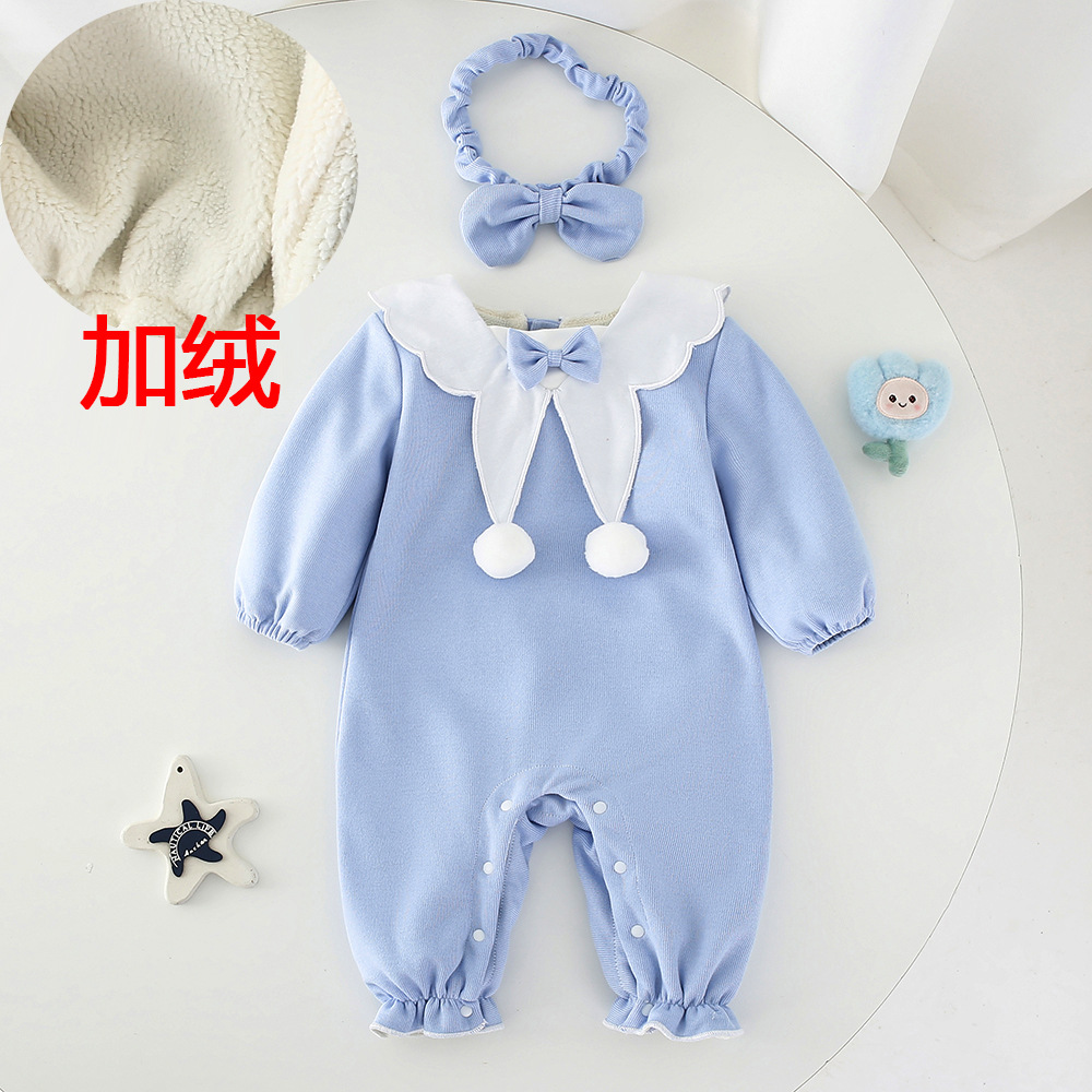 2024 Spring Baby Jumpsuit Girls' Clothes Baby Girls' Sheath Clothes Children's Clothing Newborn Romper Korean Style Class a Baby Clothes