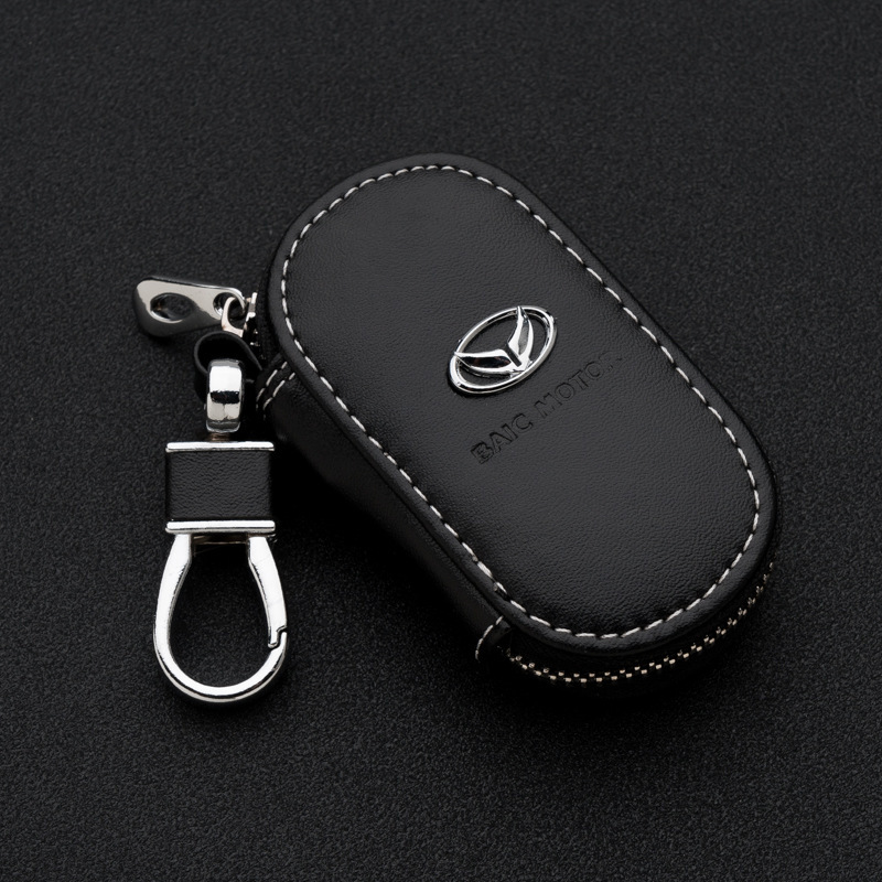 品名】真皮汽车钥匙包套【商品材质】真皮 优质五金【商品颜色】黑色