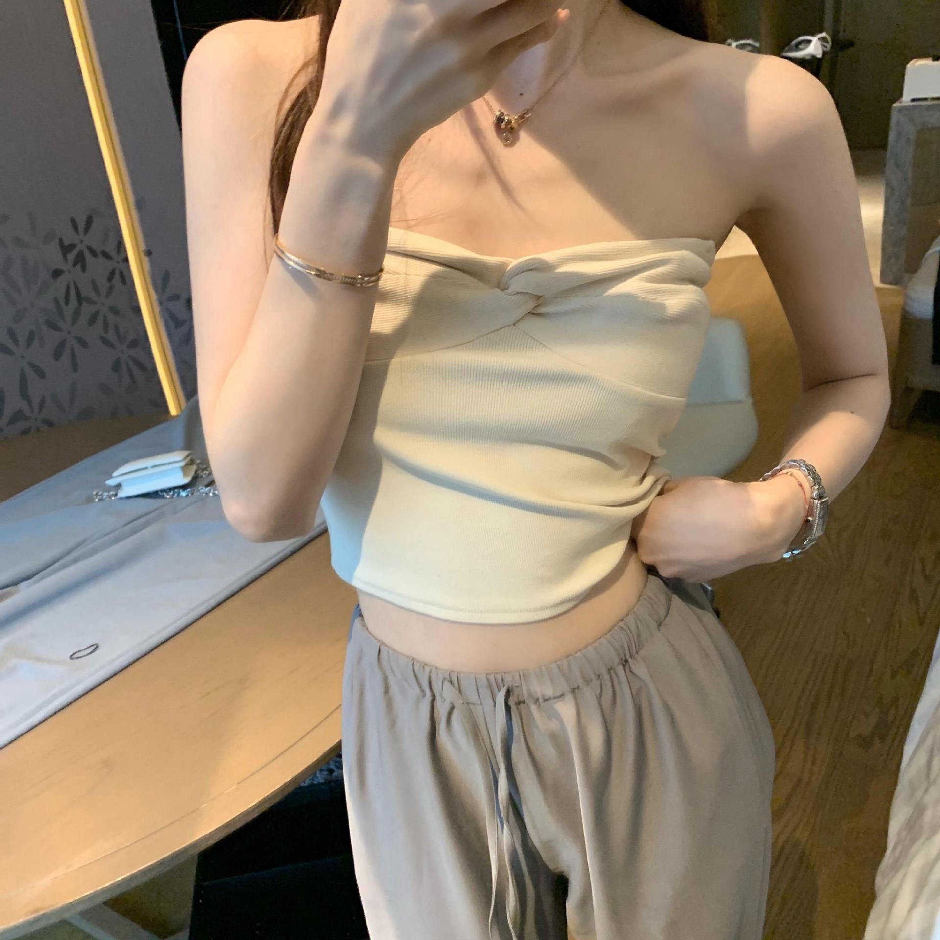 宝藏扭结抹胸!螺纹 可拆卸小吊带 多色bi入