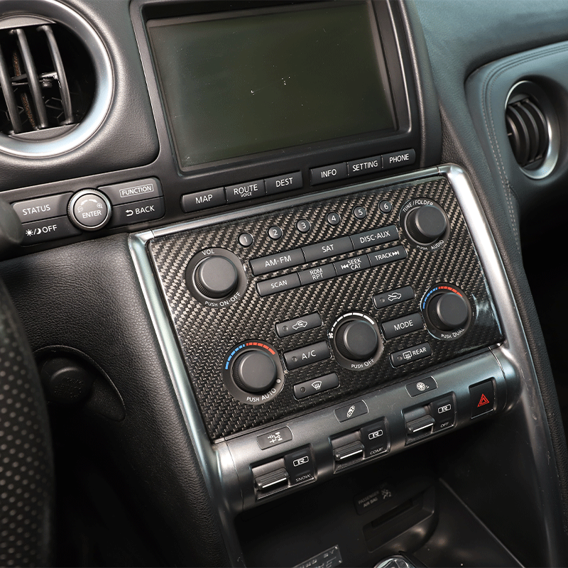 深圳欧创 适用于08-16款日产gtr r35中控音量面板框 真碳纤维 1件
