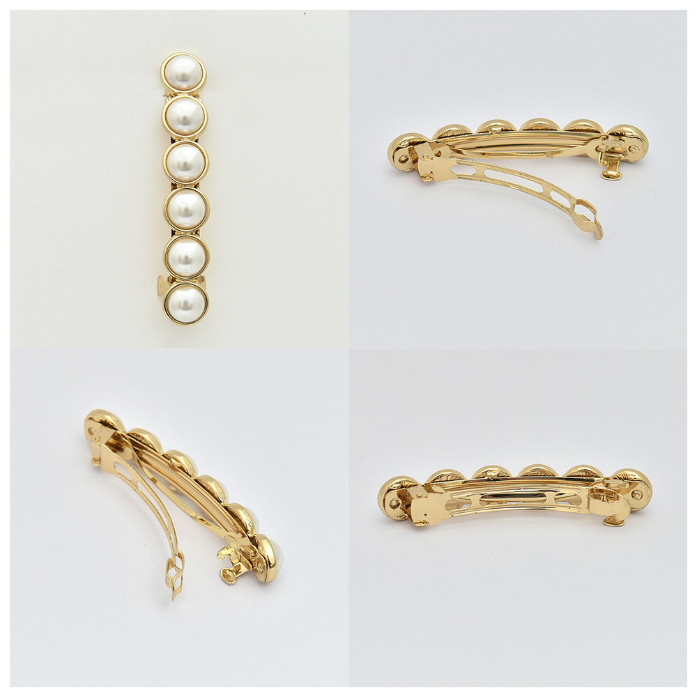 Alloy Hair Clips Hair Accessories Pearl Hairpin Spring Clip Alloy Spring Clip Hair Clip Hairpin