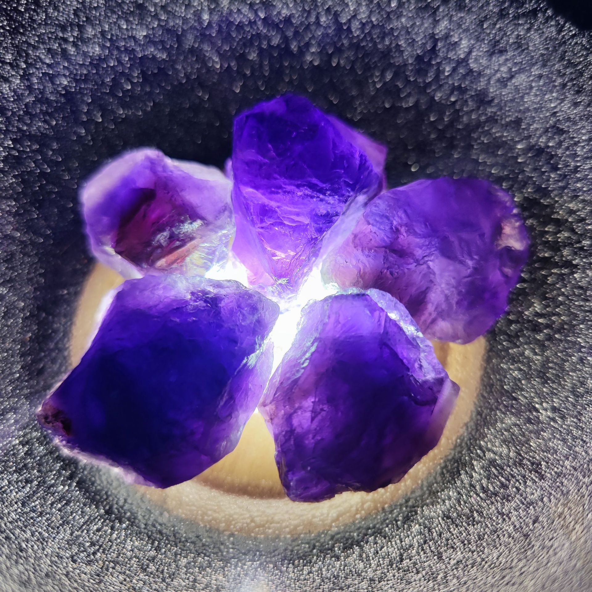 天然紫水晶原石 深紫水晶原石扩香石紫水晶香薰石批发装饰摆件