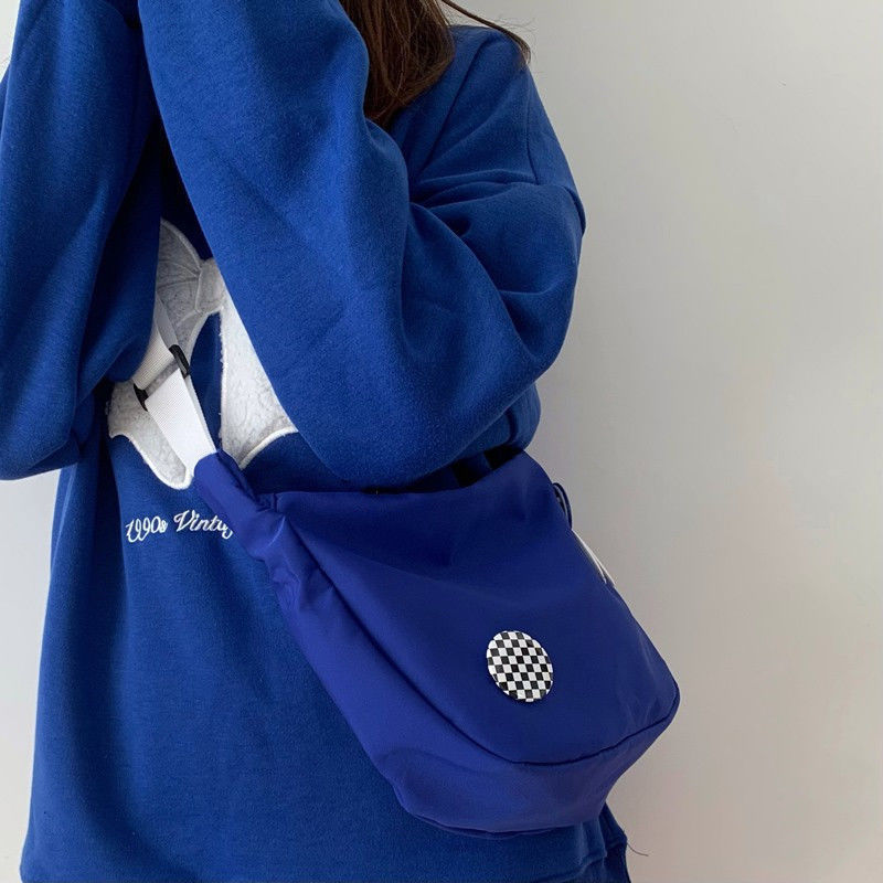 2022 New Japanese Fashion Brand Shoulder Bag Fashion Korean Style Ins Women's Bag Klein Blue All-Match Casual Messenger Bag