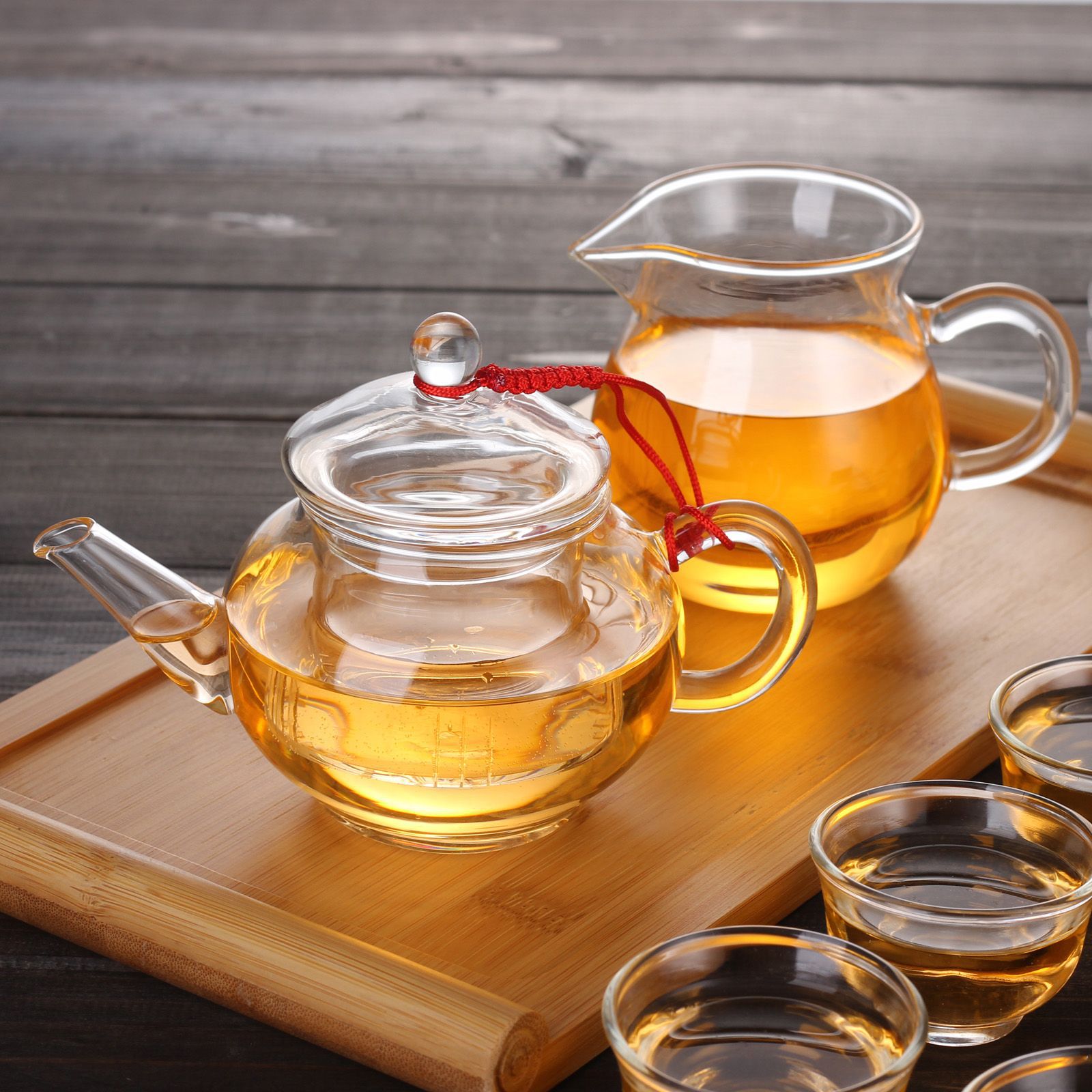 耐热玻璃红茶泡茶壶冲茶器透明功夫茶具小号茶壶玻璃过滤泡花茶壶