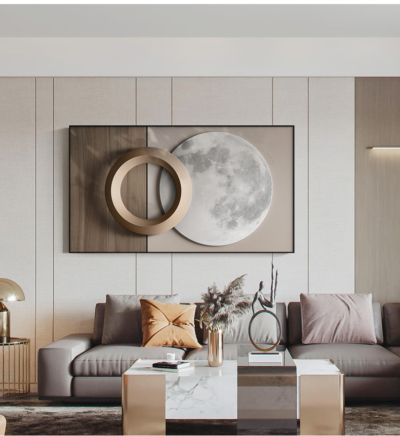 现代轻奢客厅装饰画沙发背景意式挂画极简卧室主卧床头样板间墙画